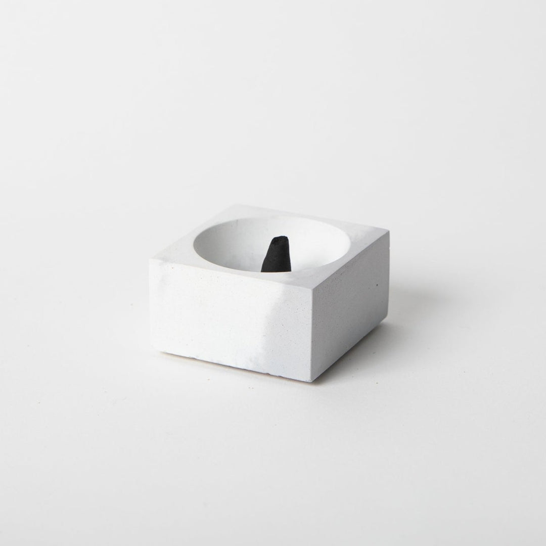 Pretti.Cool Grey Square Incense Holder