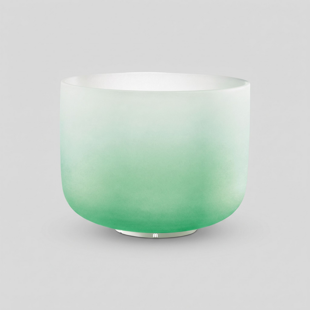 Heart Chakra Green Ombre Frosted Crystal Singing Bowl