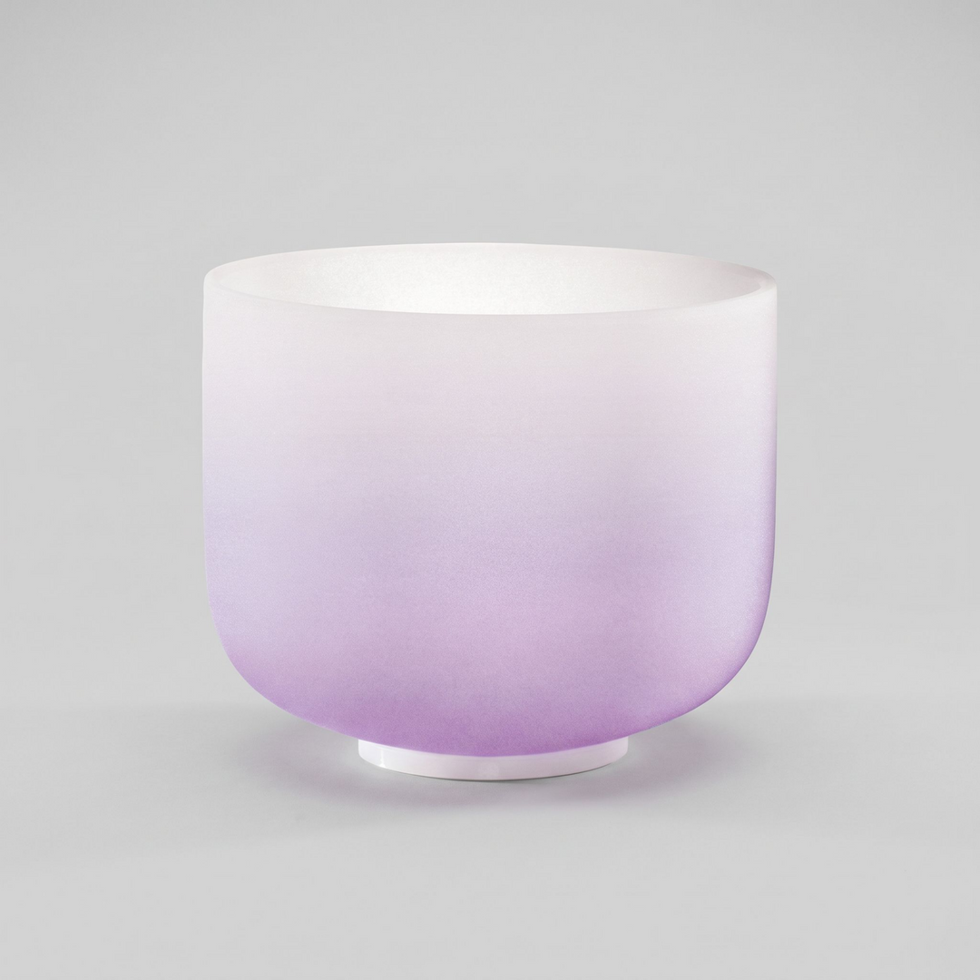Crown Chakra Purple Ombre Frosted Crystal Singing Bowl