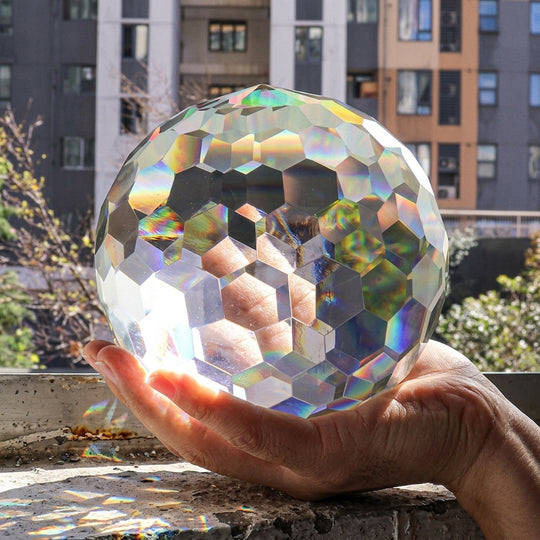Oversized Crystal Suncatcher Sphere & Rainbow Maker